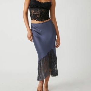 FREE PEOPLE Heart Eyes Half Slip Midi Skirt